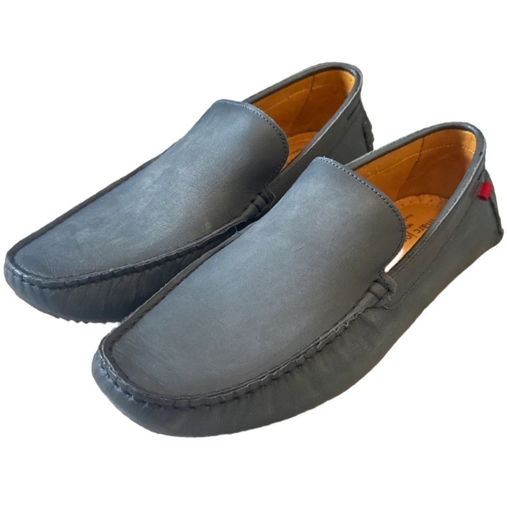 Marc Joseph Ovington Driving Mocs Venetian Loafers Mens 11.5 Blue Napa Leather